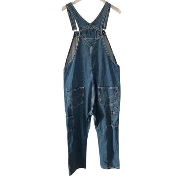 Levi's Men's Denim Overalls L Carpenter Blue Straight Leg Relaxed Fit Utility - Picture 2 of 9